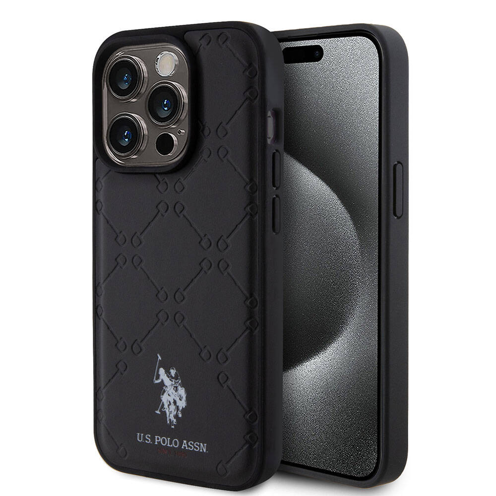 U.S. Polo Assn. iPhone 15 Pro Orjinal Lisanslı HS Desenli Baskı Logolu Suni Deri Telefon Kılıfı - 1 U.S. Polo Assn. iPhone 15 Pro Orjinal Lisanslı HS Desenli Baskı Logolu Suni Deri Telefon Kılıfı - 1